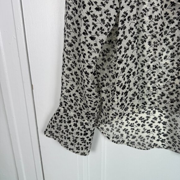 Tie-Neck Ruffle Blouse by Veronica Beard - Picture 5 of 8